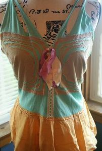 Cesar Arellanes boho top sz.OS